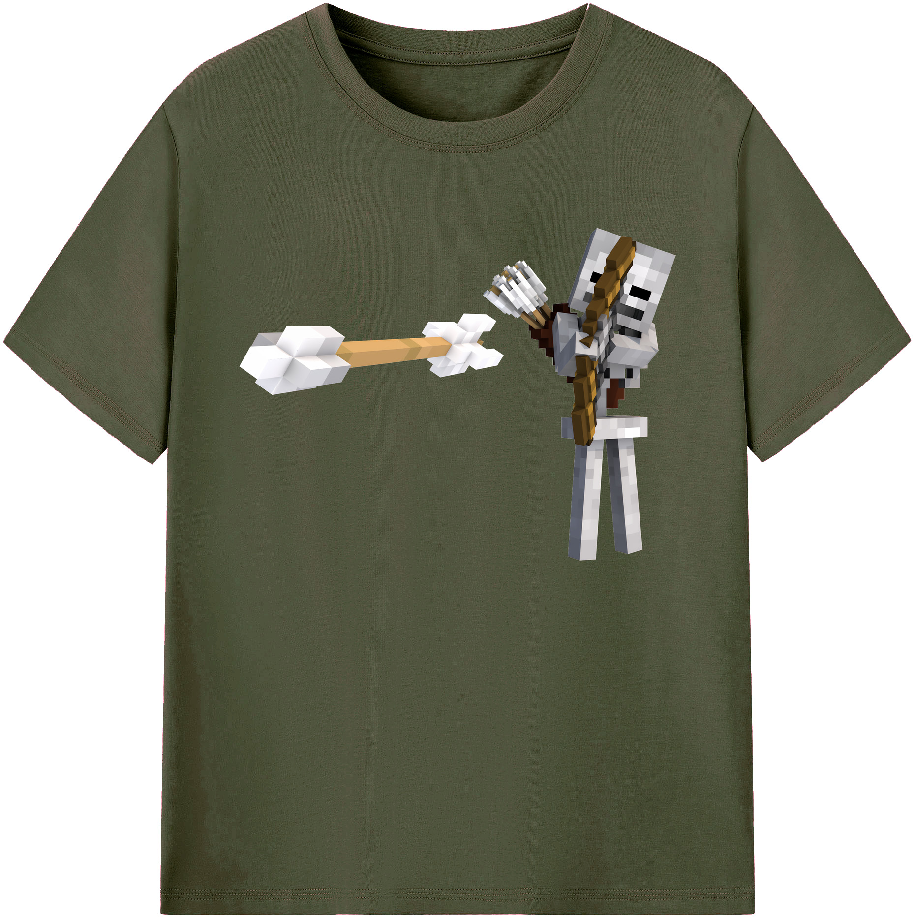 （画像用） マインクラフト ブロックの世界 Minecraft MC Block world 綿100％ メンズ半袖Tシャツ｜肌触りやわらか＆通気性